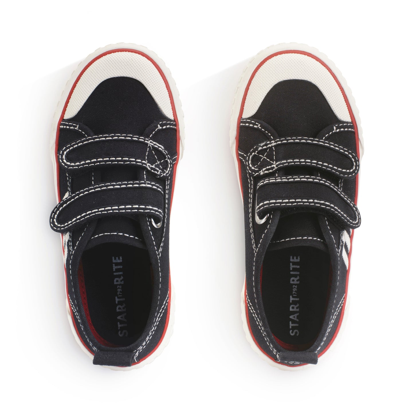 Start-Rite Tide Black/White Canvas