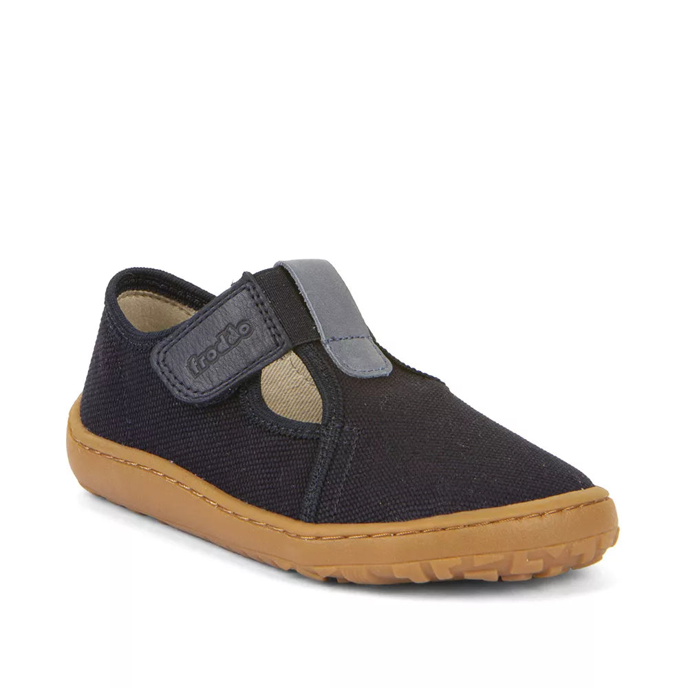 Froddo Barefoot Canvas T-Bar in Dark Blue