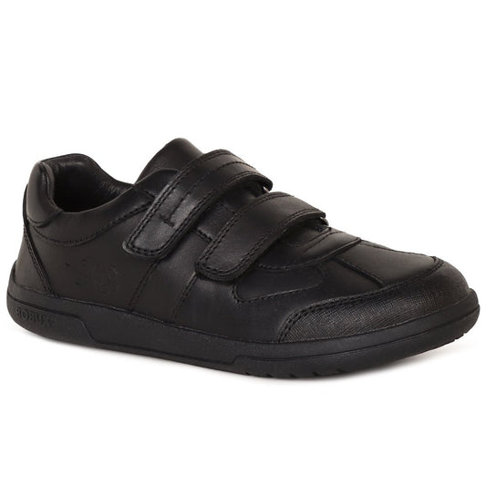 Bobux Tagger Boys School Shoes - Black Leather