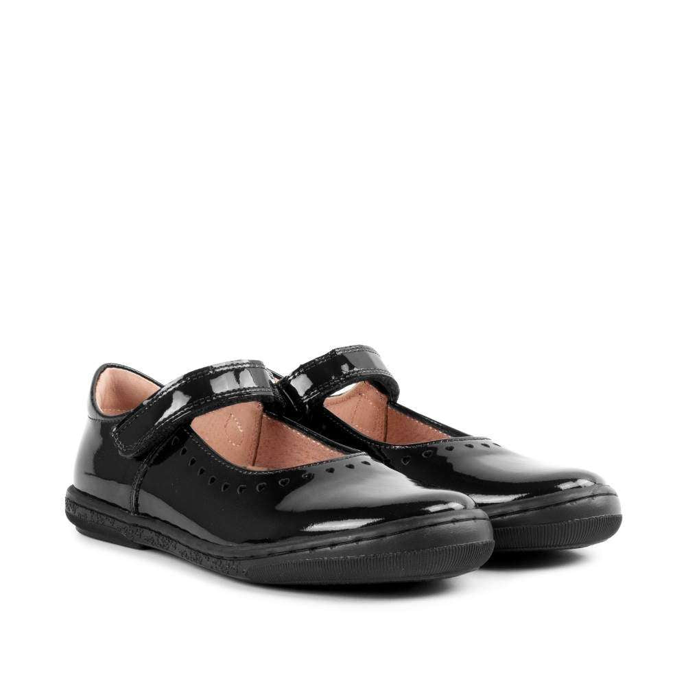 Petasil Gisele Black Patent Mary Jane School Shoes