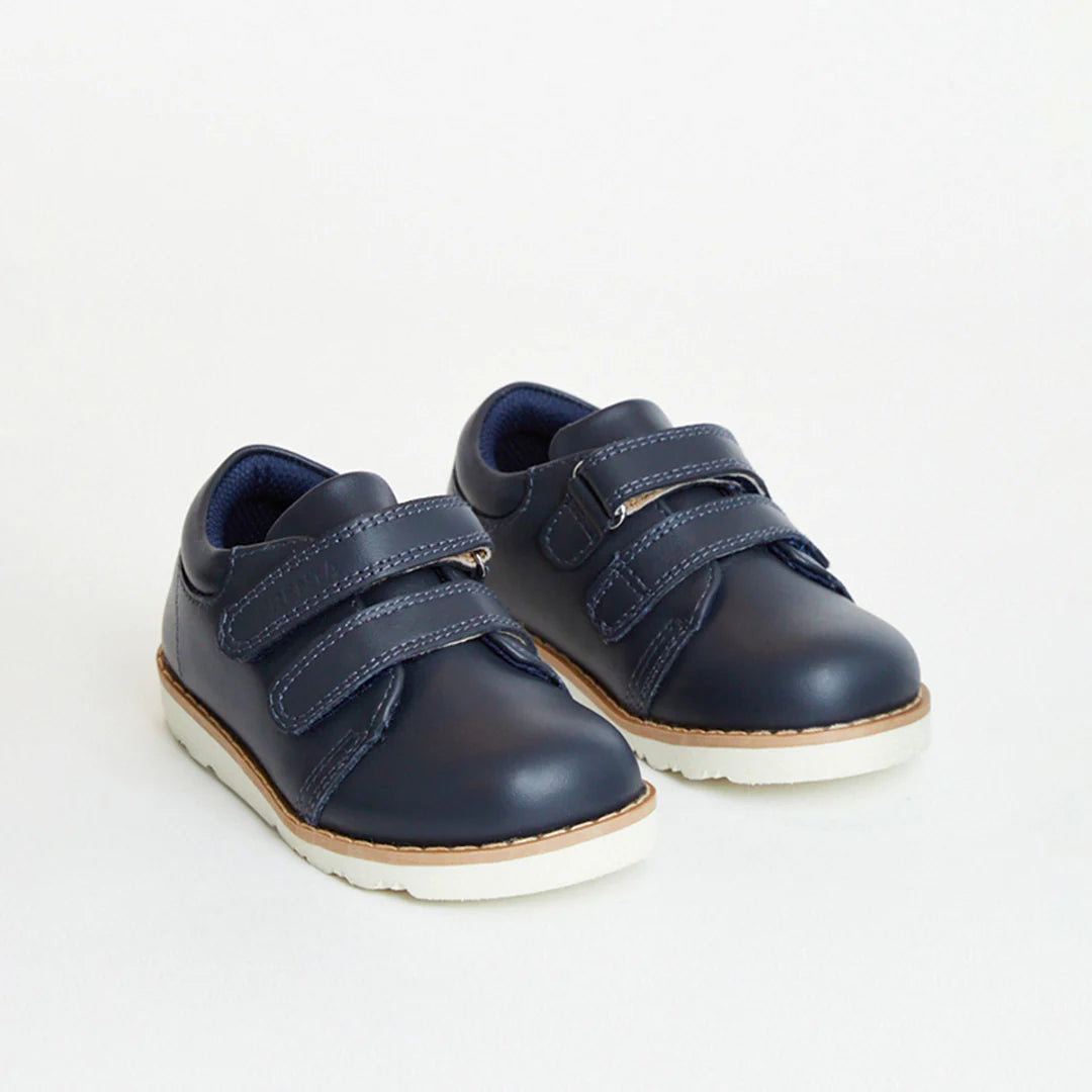 Prenta Comet Navy Leather Kids Shoes