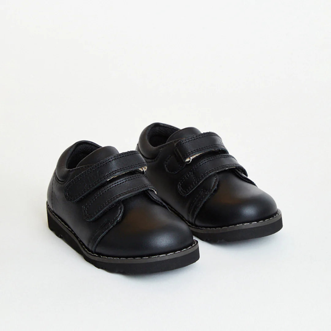 Prenta Comet Black Leather Kids Shoes