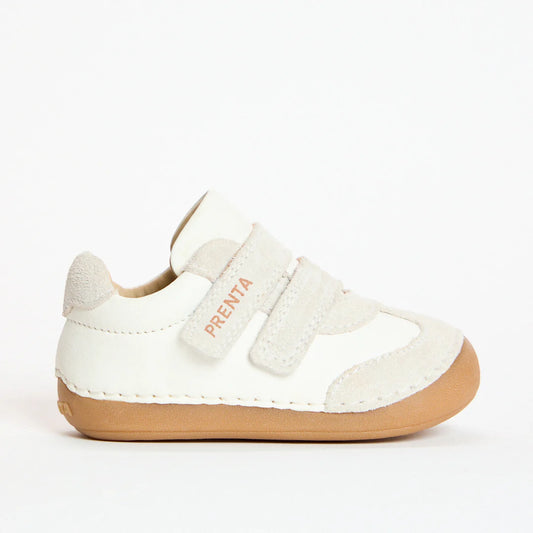 Prenta Rocket White Leather First Walker Trainer