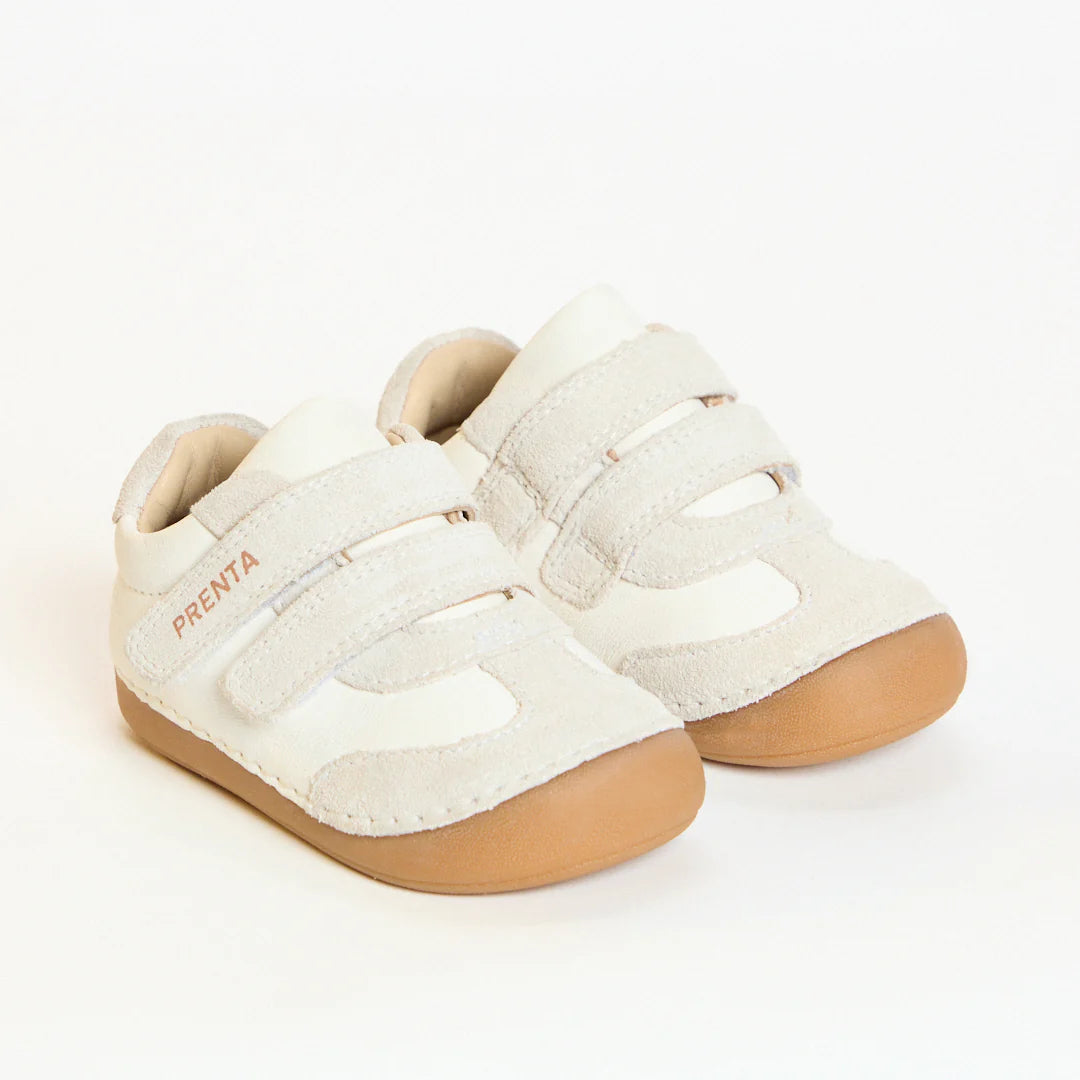Prenta Rocket White Leather First Walker Trainer