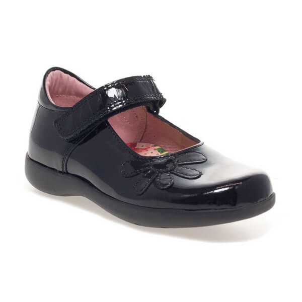 Petasil Bonnie - Black Patent Mary Jane School Shoe