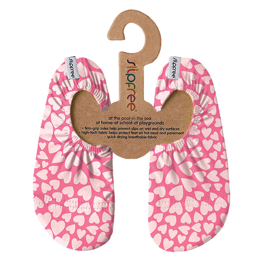 Slipfree Cherish Pink Hearts Swim Shoes