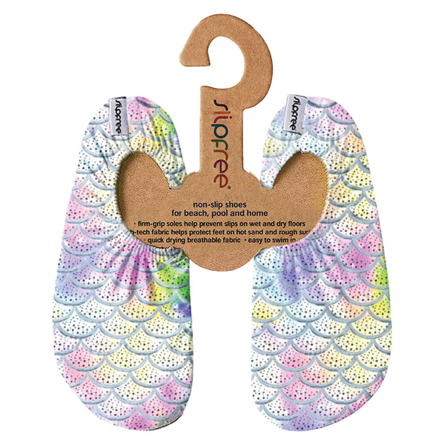 Slipfree Finny Rainbow Mermaid Foil Swim Shoes