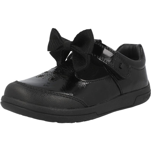 Bobux Bubbles Girls School Shoes - Black Patent Leather